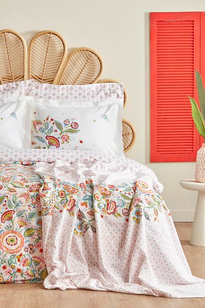 Karaca Home Set cuvertură de pilota dublu piqué Sarthe Multicolor 100% bumbac