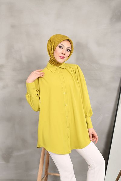 CLB COLLECTION Jesika Solid Color Tunic Shirt