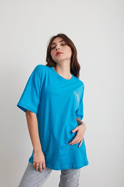 Mad&Calf Μπλουζάκι Unisex Oversize California με εμπριμέ χαλαρή κοπή