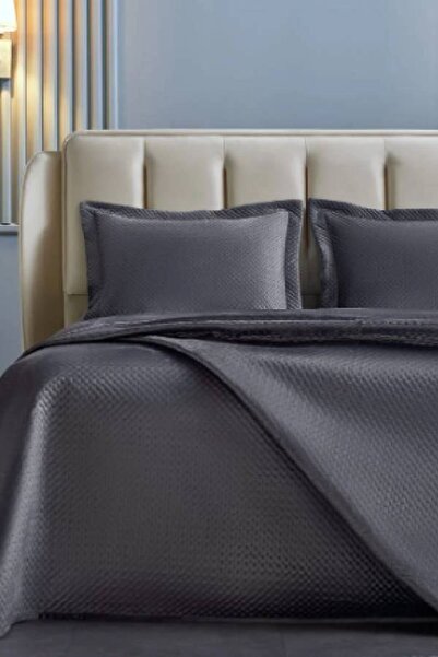 Doqu Home Napoli Yatak Örtüsü Tek Kişilik - Antrasit