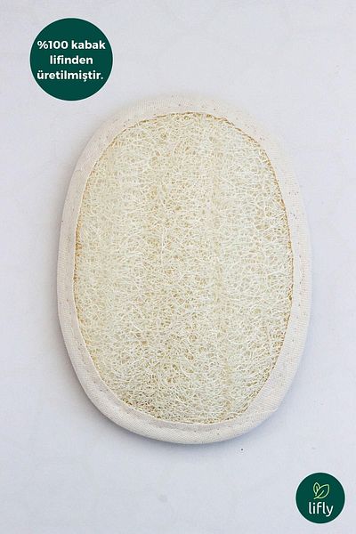 lifly Super 3-Piece Bath Set Body Pumpkin Fiber Cotton Bath Glove Aloe Vera Extract Pumpkin Fiber Soap