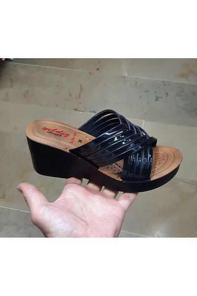 BRGL Women's Soft Ultrasoft Sole Padded Heel Matte Patent Leather Slippers