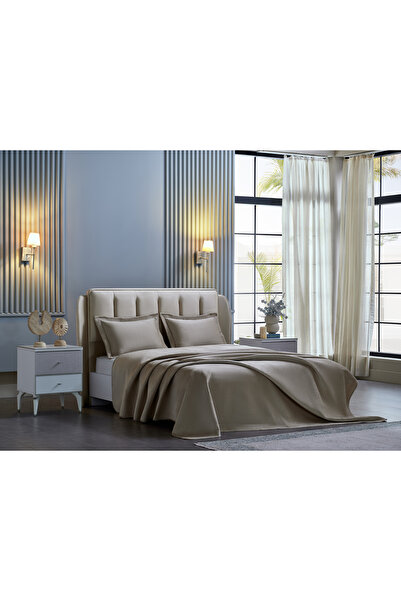 Doqu Home Napoli Yatak Örtüsü Çift Kişilik - Bej