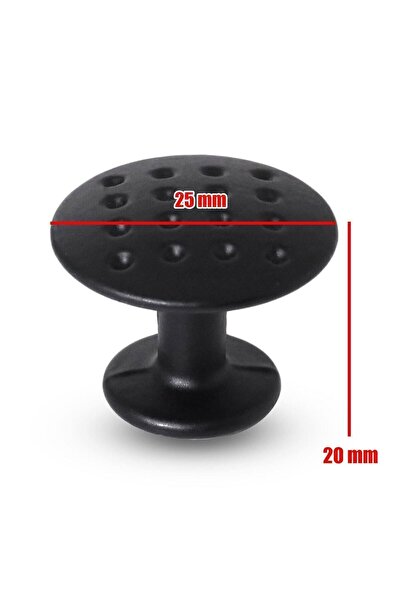 Badem10 Mânere circulare din metal negru - Mobilier, bucătărie, sertar, dulap și mâner pentru ușă
