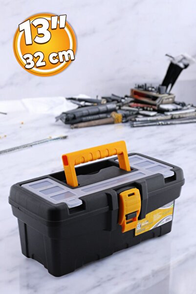 Badem10 Bölmeli Taşınabilir Kulplu Takım Çantası Alet Çanta 32 cm Plastik Açm...