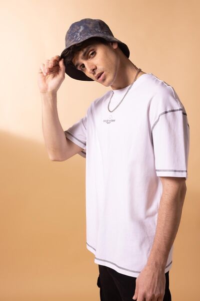 DeFacto Βαμβακερό μπλουζάκι με στάμπα με λαιμόκοψη Comfort Fit - Tyc00781414986