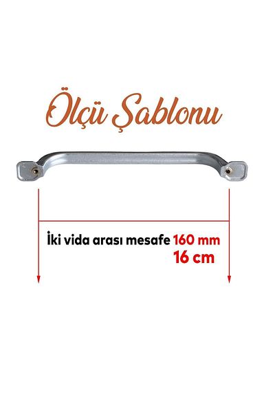 Badem10 Mâner din metal cromat Zümre 160 mm-16 cm Mobilier Bucătărie Sertar Dulap Dulap Ușă Mânere Mâner