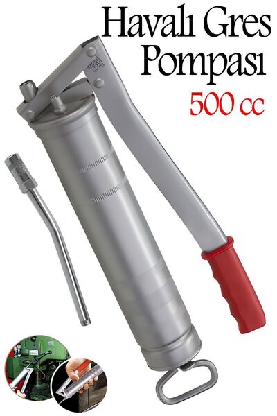 Badem10 Havalı Gres Pompası 500 cc Manuel El Tipi Yağlama Bakım