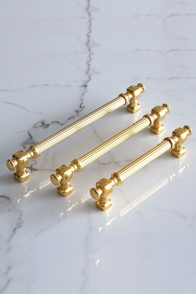 Badem10 Talas Golden Line Metal 224 Mm 22,4 Cm Mobilier Bucătărie Sertar Dulap Dulap Mâner Mâner