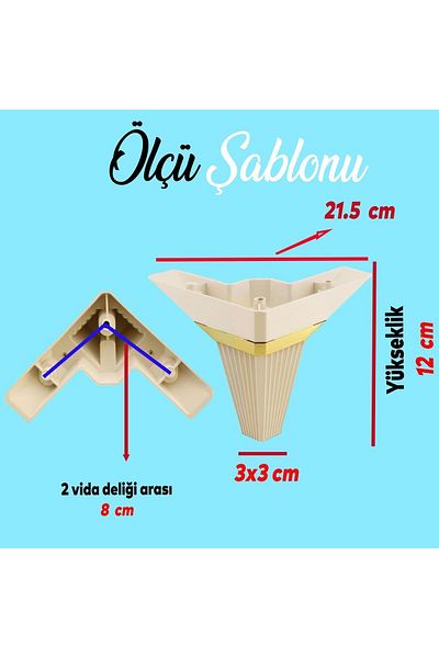 Badem10 Colț Alcazar - Canapea Mobilier de lux din aur crem de 12 cm, masă de cafea și picior de fotoliu