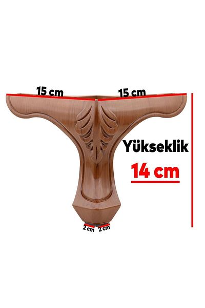 Badem10 Set de 20 de piese Lukens Mobilier de lux Canapea Canapea Unitate TV Suport Picior 14 cm Model din lemn