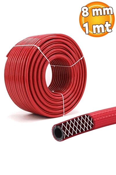 Badem10 1 Metre Çelik Kompresör Thermo Hava Hortumu 8 Mm Hortum Kırmızı