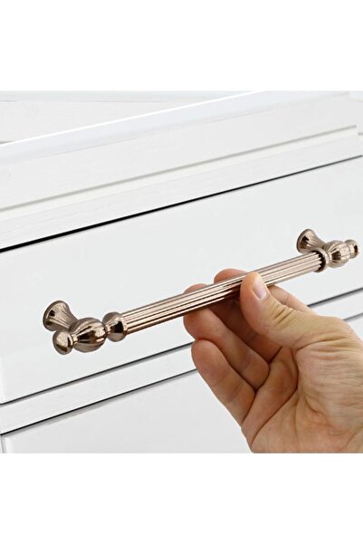 Badem10 Dulap cu sertare de bucătărie - Mânere din metal bronz (224 MM-22,4 CM)