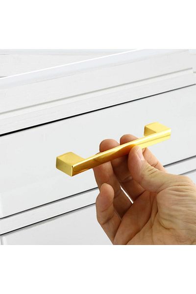 Badem10 Gölcük Sertar de bucătărie pentru mobilier plat cu mâner metalic și jumătate de 128 mm