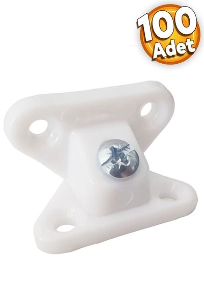 Badem10 Açılı T Bağlantı Çektirme Beyaz Mobilya Dolap Plastik Köşe Birleştirm...