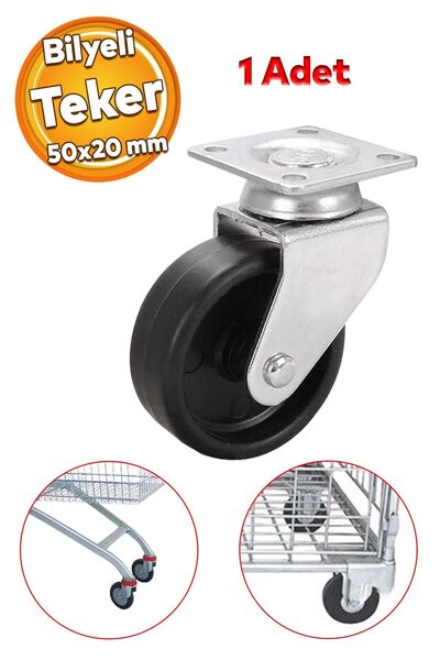 Badem10 Mobilya Ofis Koltuk Tekeri Vidalı Yük Taşıma Alışveriş Sepeti Tablalı...