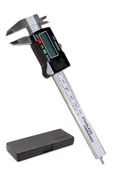 GFB Dijital Kumpas Metal 100 Mm Plastik Kutulu Lcd Ekran Kumpas