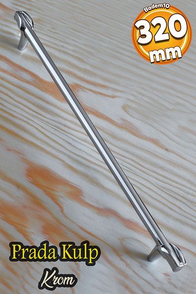 Badem10 Prade (PREMIUM) 320 mm Mobilier din metal cromat Sertar de bucătărie Dulap dulap Mânere Mâner