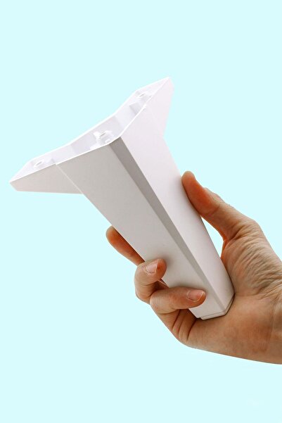 Badem10 Λευκά πόδια βάσης 15 cm - Καναπές πολυτελείας επίπλων Cedar, μονάδα τηλεόρασης και πόδι πολυθρόνας (4 ΤΕΜ)