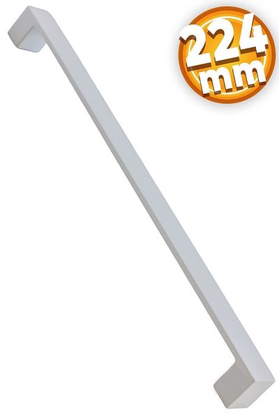 Badem10 Bihter Mobilier drept Sertar de bucătărie Dulap dulap Mâner Mâner alb (224 MM-22,4 CM) Mânere metalice
