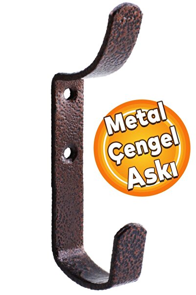 Badem10 Çengel Metal Portmanto Vestiyer Duvar Dolap Elbise Askısı Bakır Mobil...