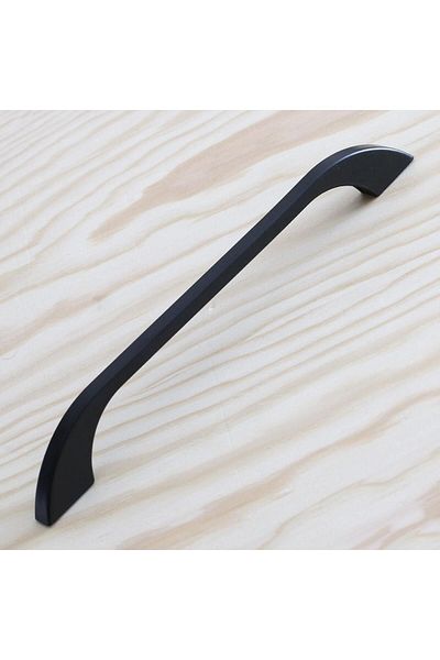 Badem10 Mâner Meriç Negru Metalic Mâner Ușă Sertar Bucătărie 160 Mm