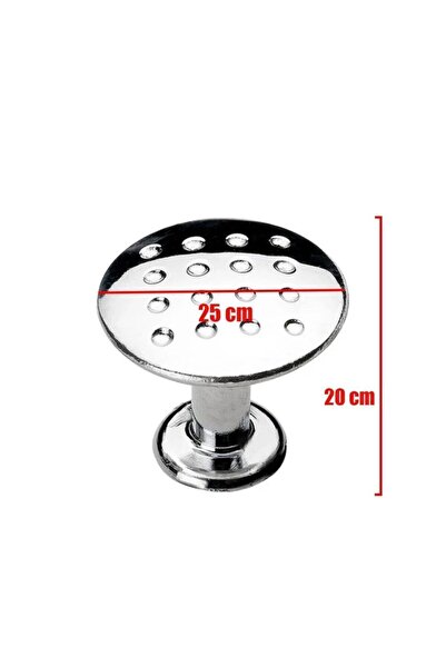 Badem10 Dulap cu butoane cu puncte, butoane din metal cromat și mânere circulare (4 bucăți)