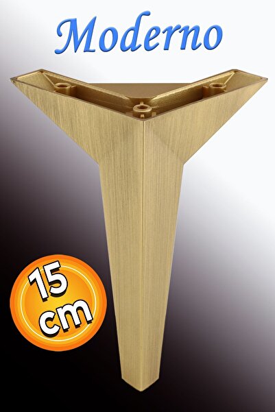 Badem10 Moderno Mobilya Kanepe Sehpa Tv Ünitesi Baza Koltuk Ayağı Sarı Gold A...