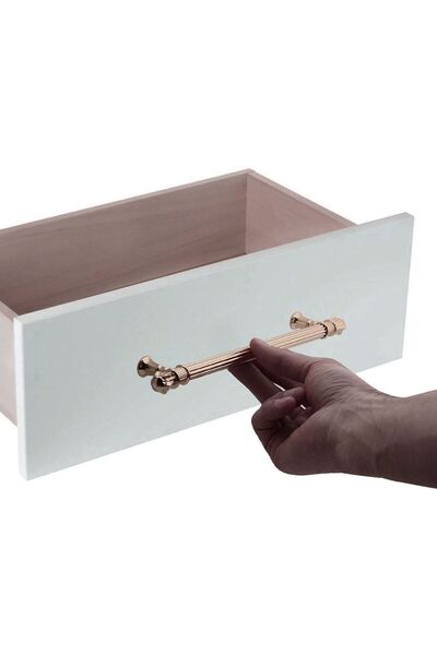 Badem10 Akbatı Dolap Dolabı Kapak Kulpu Kulbu (192 MM-19.2 CM) Bronz Metal Kulpları Mobilya Mutfak Çekmece