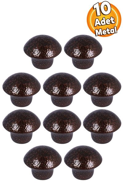 Badem10 Buton ciupercă Mobilier Bucătărie Sertar Dulap Dulap Capac Mâner Mâner Mânere Cupru Culoare Metal 10 buc