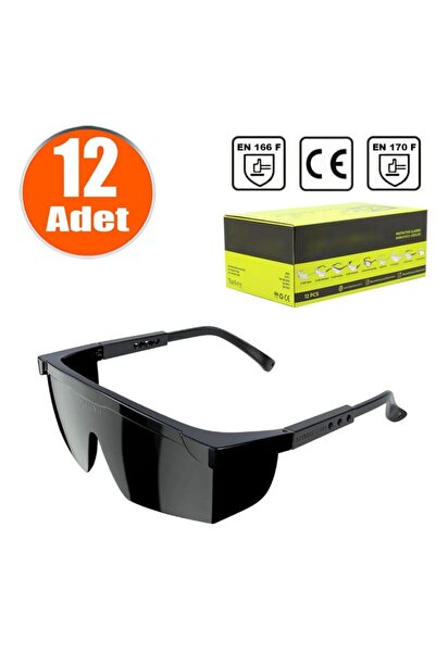 Occupational Safety Goggles Ear Adjusting Welder Protective Goggles Black (12 PCS) Products