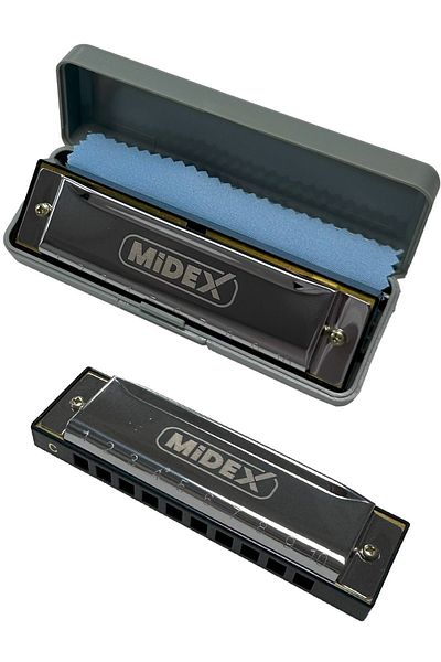 Midex HN-10SL أدوات العفن الفضية 10 فتحات هارمونيكا