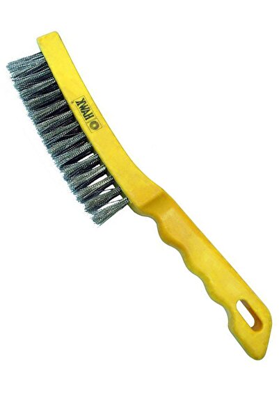 Badem10 Plastic Handle Wire Galvanized Wire Brush Dirt Rust Cleaning Brush 27.5 Cm