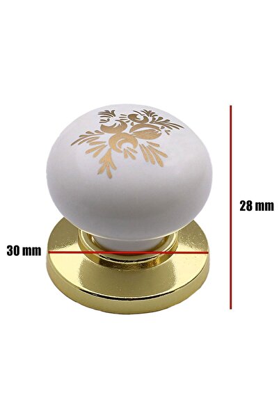 Badem10 Έπιπλα Eymen Button - Συρτάρι κουζίνας και πόρτα ντουλαπιού, χρυσή κίτρινη λαβή πολυμερούς