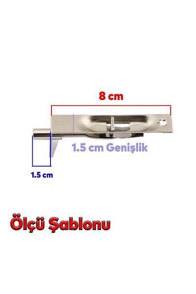Badem10 Recessed Push Stainless Deadbolt Lock Door Window Slider 8 cm Satin Lock