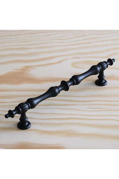 Badem10 Şehzade (PREMIUM) Mobilier Bucătărie Sertar Dulap Dulap Negru 96 Mm Mânere Metalice Mâner Mâner