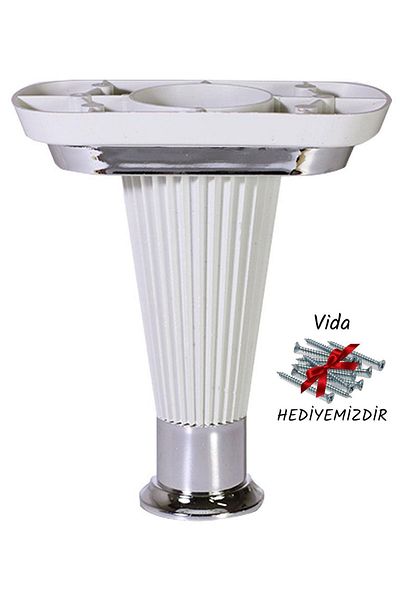 Badem10 Mobila Canapea Puf Masuta de cafea Picioare Fotoliu 15 Cm Picioare Baza Cromate Albe