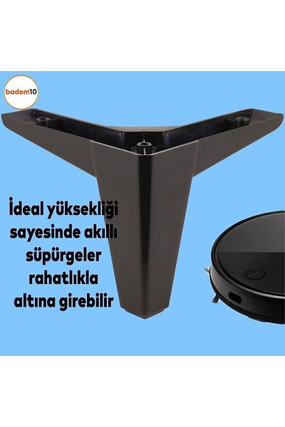 Badem10 Picioare de bază negre cu lățime de 10 cm - Mobilier de lux din cedru, canapea, unitate TV și picior de fotoliu