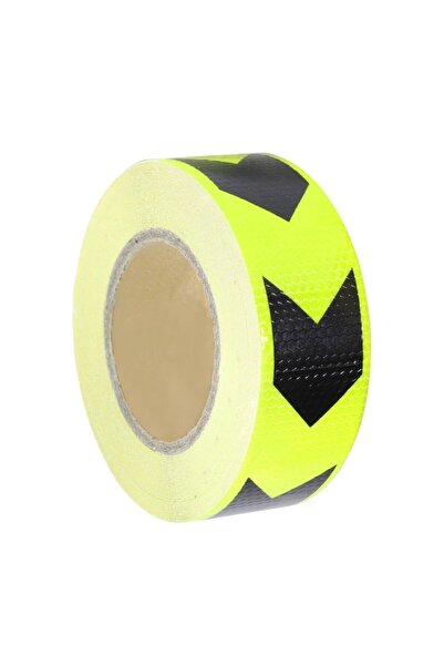 Badem10 شريط تحذير أصفر-أسود 5 سم - 10 متر عاكس، شريط هايلايتر ملحقات السيارة...