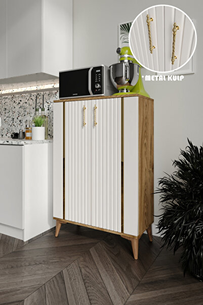 mapahomeliving Lyra  Metal Kulp Çok Amaçlı Dolap Mutfak Balkon Kiler Banyo Ay...