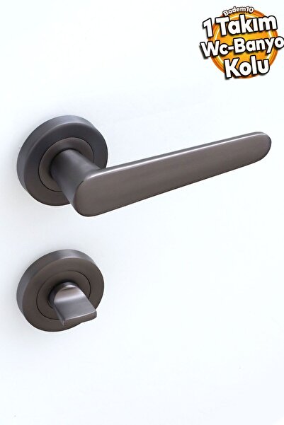 Badem10 Mâner pentru ușă de baie Kayi Smoked Wc, mâner pentru ușă cu insignă ...