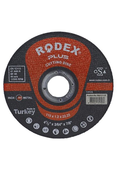 Rodex Spiral Taşlama Inox Metal Kesici Taş Diski 115x1.2mm