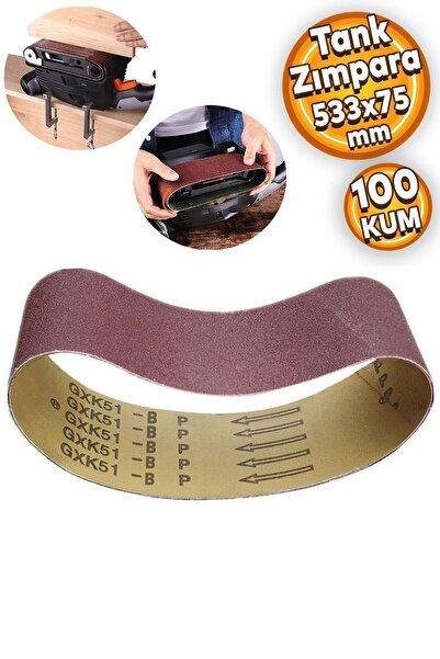 Badem10 Sonsuz Bant 100 Kum Tank Palet Zımpara Kağıdı 53.3 X 7.5 Cm