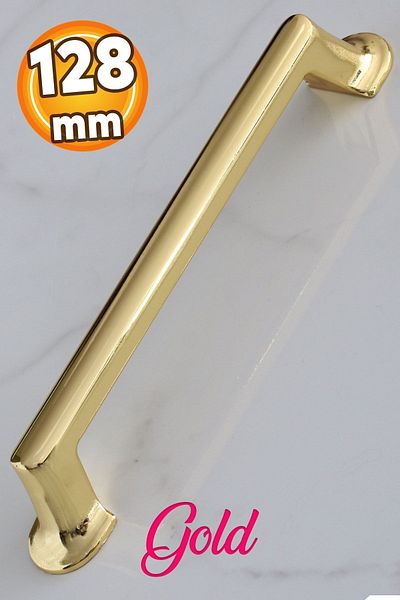 Badem10 Aur Aur Metal 128 Mm-12,8 Cm Mobilier Bucătărie Sertar Dulap Ușă Dulap Mâner Mâner