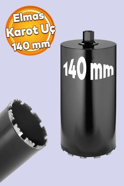 Badem10 Elmas Karot Ucu 140 mm Shun Beton Zemin Duvar Delme Delik Açma Panç Aparat Uç Deprem Numune Al Test