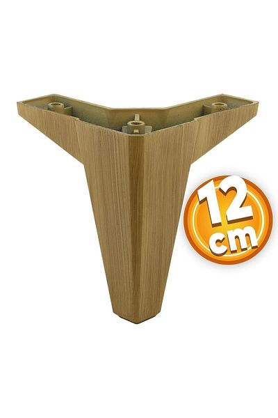 Badem10 Mobilier din cedru Canapea Masă de cafea Baza TV Unități Fotoliu Picior Nuc deschis 12 Cm Picioare (4 buc.)