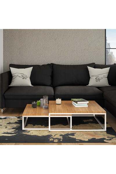 The Lucid Lab Hands / The Creation of Adam Çift Taraflı Kırlent Seti