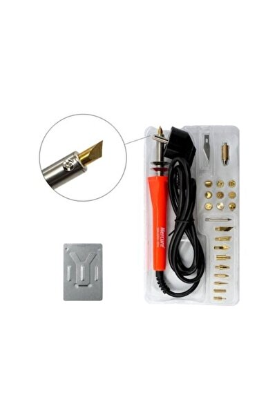 Mercure Ahşap Yakma Seti Hobi Dekorasyon 30w 24 Parça