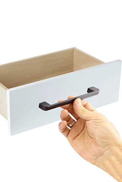 Badem10 Gölcük Mobilier Metal Oval Dulap Sertar Bucătărie - Negru 160 mm