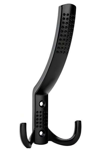 Badem10 Noktalı Portmanto Askı Vestiyer Duvar Dolap Elbise Askısı Siyah Metal...